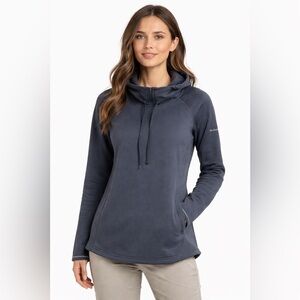 Woman’s Columbia Omni-Wick Hoodie Steel Blue Sz M